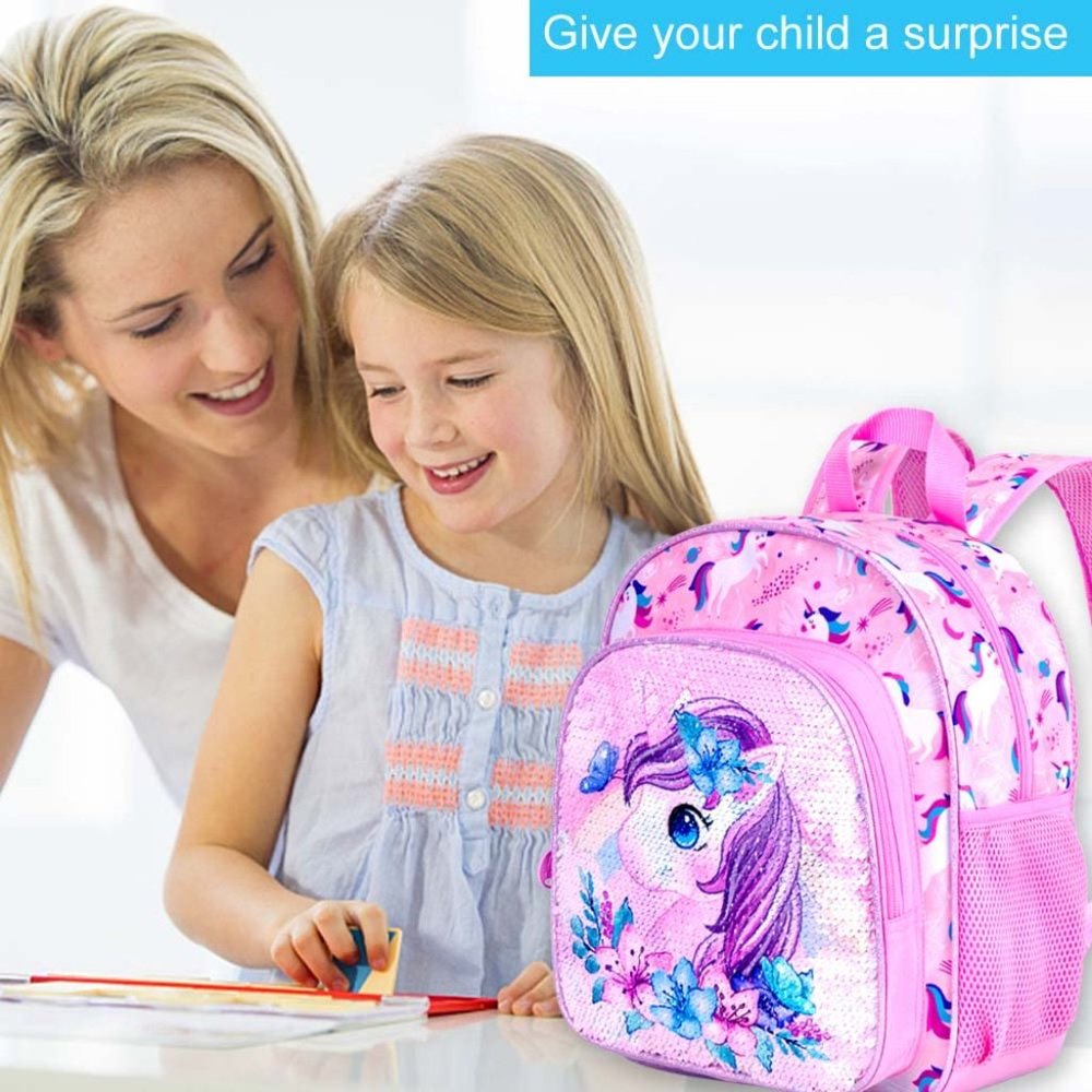 New Toddler Backpack for Girls, Kids Cute Unicorn Preschool Bookbag,Kindergarten - Picture 11 of 14